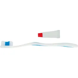 HYGOSTAR 500x Zahnpflege-Set Weiss 14,5 cm lang Zahnbürste Zahncreme Einwegzahnbürste