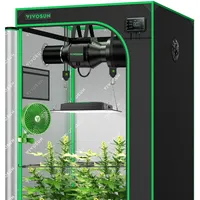 VIVOSUN Growbox Komplettset 80 x 80 x 160 cm Gewächshaus Zuchtzelt 150W LED