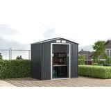 Gerätehaus KONIFERA "Metall-Geräteschuppen, inkl. Bodenrahmen", grau (anthrazit, beige), Metall, Gerätehäuser, wetterfest und langlebig, nahezu wartungsfrei