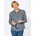 Hemdbluse kariert Taubenblau 42