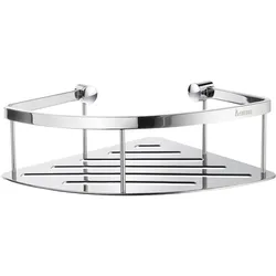 Megabad Design Eckseifenkorb mit Bodenplatte MBDK3031, Accessoires, chrom