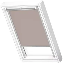 VELUX Verdunkelungsrollo DKL P10 4580SWL Helltaupe 4580, GGU,Manuell,VELUX,weiße Schiene