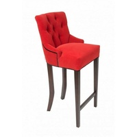 JVmoebel Barhocker, Design Bar Chair Chesterfield Barhocker Sessel Stuhl Hocker Tresen Textil Bar rot