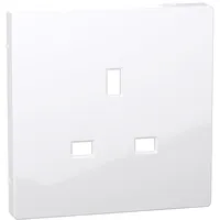 Merten MTN2120-6035 Zentralplatte für British-Standard Steckdosen-Einsatz, Lotosweiß, System Design