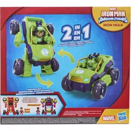 Marvel Press Iron Hulk 2-in-1 Mecha-Rüstung und Fahrzeug, Marvel Iron Man und seine tollen Freunde, ab 4 Jahren