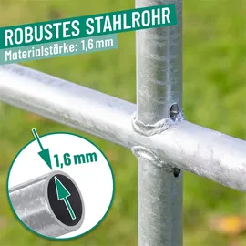 VOSS.farming Weidetor 350 cm Silberfarben