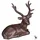 Relaxdays 3 x Hirsch Figur, Garten, Braun