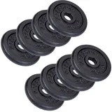 ScSPORTS® Hantelscheiben Set, 2/4/5/10/15/20 kg, Ø 30/31 mm, Gusseisen Gewichtsscheiben, Gewichte (20 KG (8 x 2.5 kg))