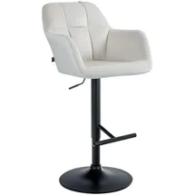 deluke Barhocker TUBEL 57 x 59 x 97 cm Creme/Schwarz