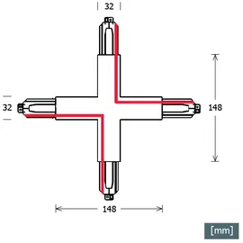 LTS Licht & Leuchten X-Verbinder ST-A X/9017 grau Stromschiene