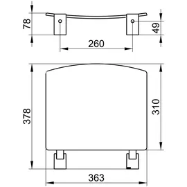 Keuco Plan Klappsitz 14980010038 verchromt/lichtgrau