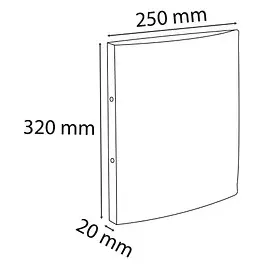 Exacompta Chromaline Ringbuch 2-Ringe transparent 2,0 cm DIN A4, 1 St.