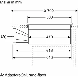 Neff V58NHQGA6 Muldenlüfter Set (bestehend aus: Z861SB4,V58NHQ4L0)