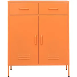 vidaXL Lagerschrank Orange 80x35x101,5 cm Stahl