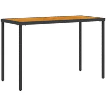 vidaXL Gartentisch mit Akazienholz-Platte 115x54x74 cm Poly Rattan