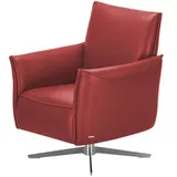 KOINOR Fernsehsessel Vineto Leder 78 x 87 x 79 cm Rot drehbar