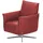 KOINOR Fernsehsessel Vineto Leder 78 x 87 x 79 cm Rot drehbar