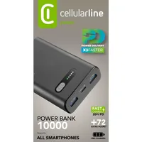 Cellular Line Cellularline Power Bank Fast 10000 PD Black