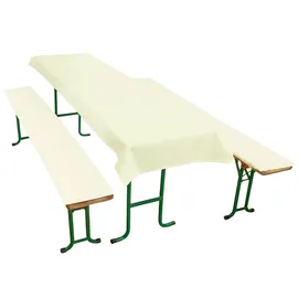 ZOLLNER Biertischhusse 3-tlg Beige 70 x 240 cm