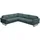 PLACES OF STYLE Ecksofa »Pinto, XXL, 250/290 cm, langer Schenkel, Ottomane«, Cord, Chenille, Lederoptik, mit Keder, Metallfüße, Wellenunterfederung