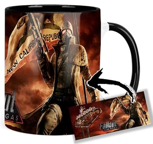 Fallout New Vegas Tasse Innen & Henkel Schwarz Keramikbecher Mug