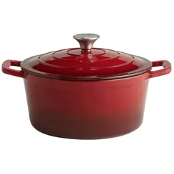 APS steelpan met deksel -5 STARS- Ø 25 cm, H: 11,5 cm, 4 liter gietijzer, geëmailleerd