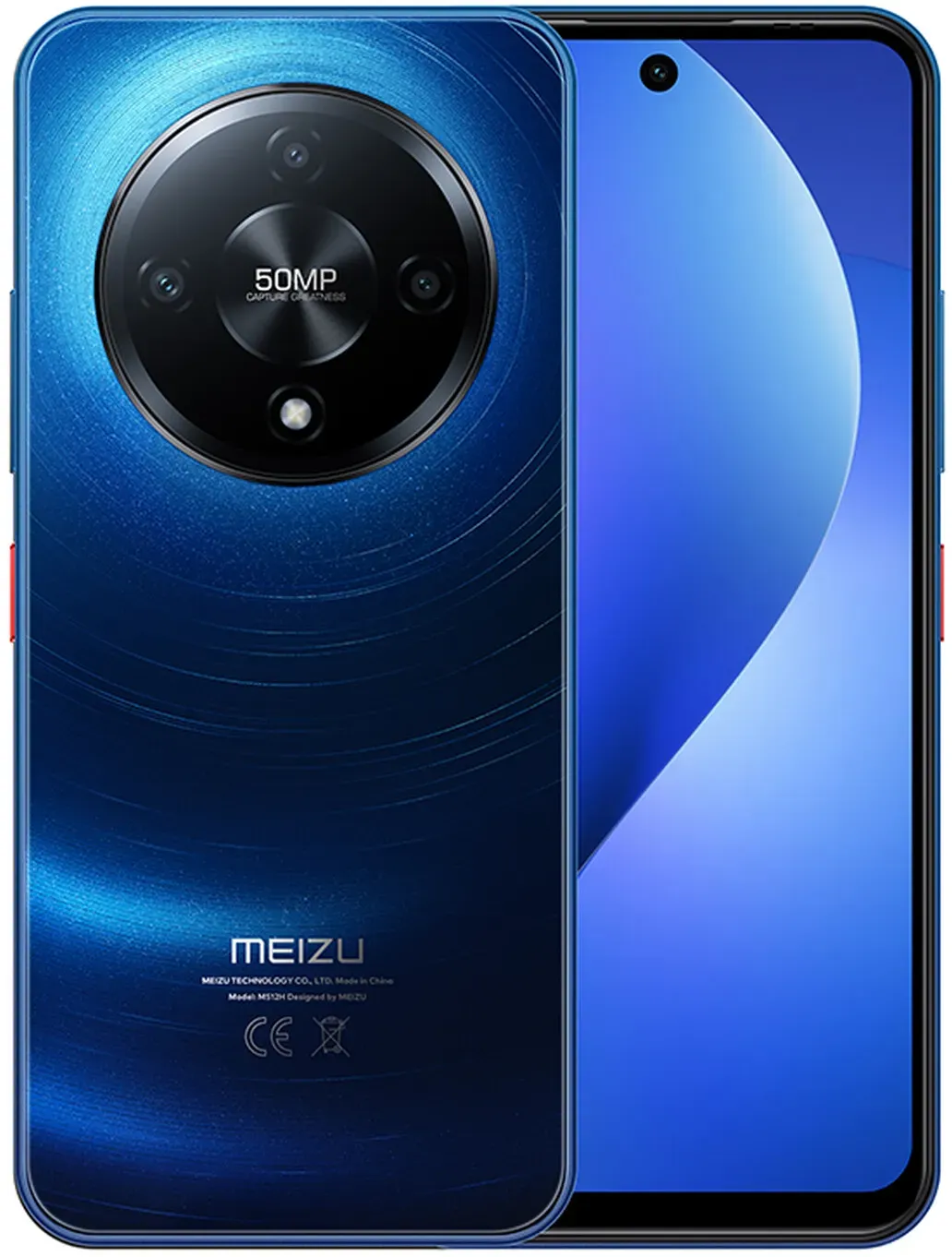 MEIZU Mblu22 Pro Smartphone, MediaTek Helio G81, 6,79 Zoll FHD, 90 Hz, 50 MP Ultra‐HD‐Kamerasystem (CMOS‐Sensor), 18W Schnellladung, 5000mAh Hochkapazitätsakku, Meeresblau, Multi‐Pixel