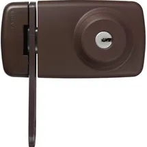 ABUS Türzusatzschloss 7035 mit Sperrbügel (Farbe: 7035 braun Bravus1000)