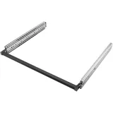 SOTOOLS FIX1-Set Schubladenschienen 1250 mm – 200 kg Tragkraft – verzinkter Schwerlast-Vollauszug mit Einhandverriegelung per Griffstange (Schwarz) – für Camper, Wohnmobil, 19+/-0,5 x 75,8+/-0,5 mm