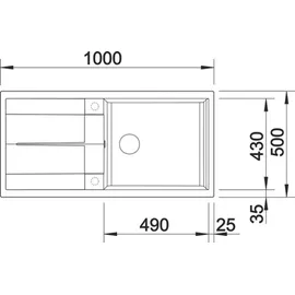 Blanco Metra XL 6 S weiß + Excenterbetätigung