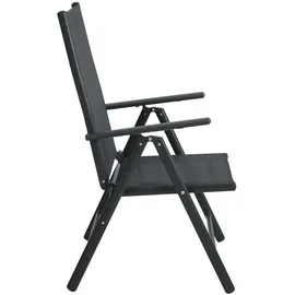 Svita Gartenstuhl 57 x 57 x 108 cm schwarz 2 St.