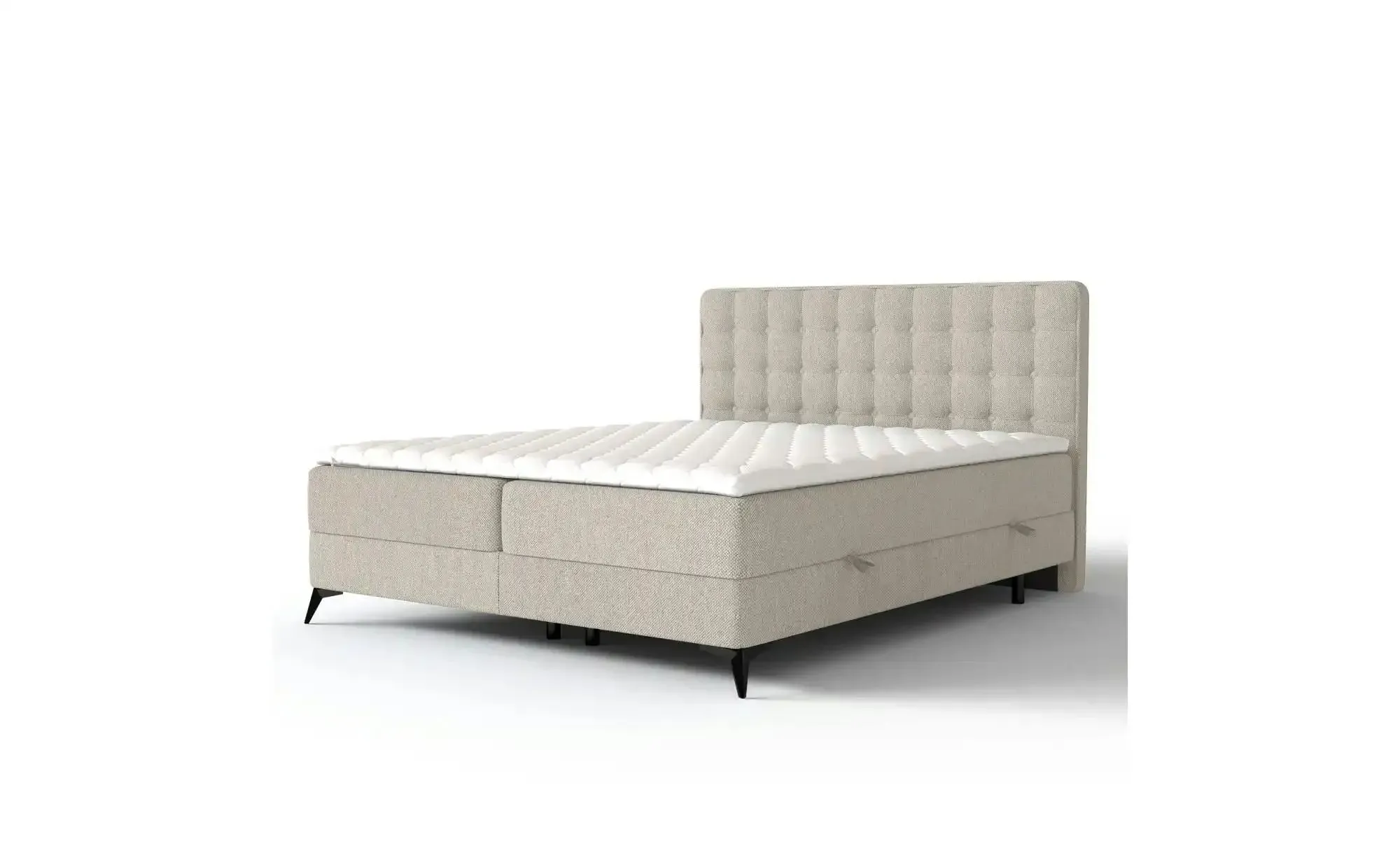 maison de rêve Boxspringbett mit Stauraum   , beige , Maße (cm): B: 142 H: 120