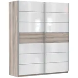 Forte Schwebetürenschrank Rondino 170,3 x 209,7 x 61,2 cm Weiß