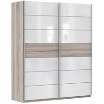 Forte Schwebetürenschrank Rondino 170,3 x 209,7 x 61,2 cm Weiß