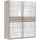 Forte Schwebetürenschrank Rondino 170,3 x 209,7 x 61,2 cm Weiß