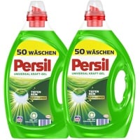 Persil Universal Kraft-Gel 2er-Pack Excellence Flüssigwaschmittel mit Tiefenrein-Technologie 100 (2x50) Waschladungen