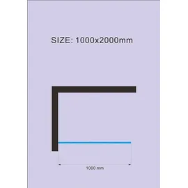 BuyLando.Shop BuyLando LiLy 100x200 cm Walk in Duschwand Satiniert Mitte