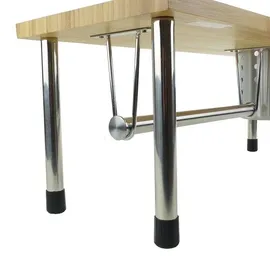 Hi Küchenregal Bambus 55x20x20cm Küchenrollenhalter Edelstahlbecher Standregal