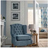 Laura Ashley Pinford Trellis Vliestapete 34 cm x 10 m 5 m2 blau 1