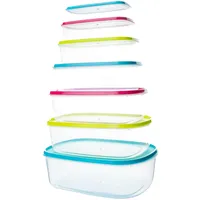 QILZO 7er-Set Frischhaltedosen mit Deckel, 250–2800 ml, BPA-frei, Kunststoff, mikrowellengeeignet, spülmaschinenfest, gefriergeeignet, Vorratsdosen, Gefrierdosen, Aufbewahrungsbox Küche