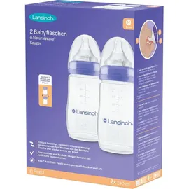 Lansinoh Babyflaschen 240 ml + Sauger M 2 St