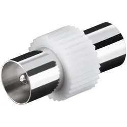 Adapter, IEC/Koax-Stecker - IEC/Koax-Stecker, Kunststoffausführung