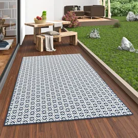Snapstyle Pergamon, In- und Outdoor Teppich, Beidseitig Cape Cod Dunkelblau 80x160cm