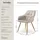 Tectake Esszimmerstuhl Marilyn gepolstert Polyester taupe/gold