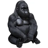 ATMOSPHERA CREATEUR D'INTERIEUR Atmosphera - Skulptur Gorilla sitzend H. 46 cm - Schwarz