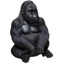 Atmosphera Skulptur Gorilla sitzend 46 cm Schwarz