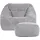 I.C.O.N. icon Sitzsack, Hellgrau, Textil, 340 L, 1-Sitzer, Freiform, 97x73x84 cm, Hergestellt in Deutschland, Oeko-Tex® Standard 100, Reach, Wohnzimmer, Hocker, Sitzsäcke, XXL Sitzsäcke