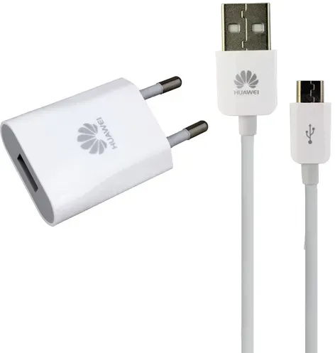 Netzlader Original Huawei HW-050100E01/E3W, incl. Micro-USB-Kabel, für Huawei Smartphones, 1A, weiß