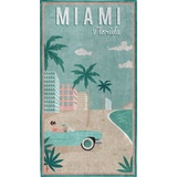 Seahorse Strandtuch Miami, Handtuch groß, Strandlaken, Badetuch, Baumwolle, grün