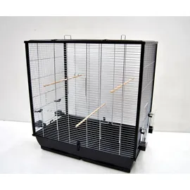 ollesch Vogelkäfig Großer Vogelkäfig 160 x 110 x 50 cm schwarz